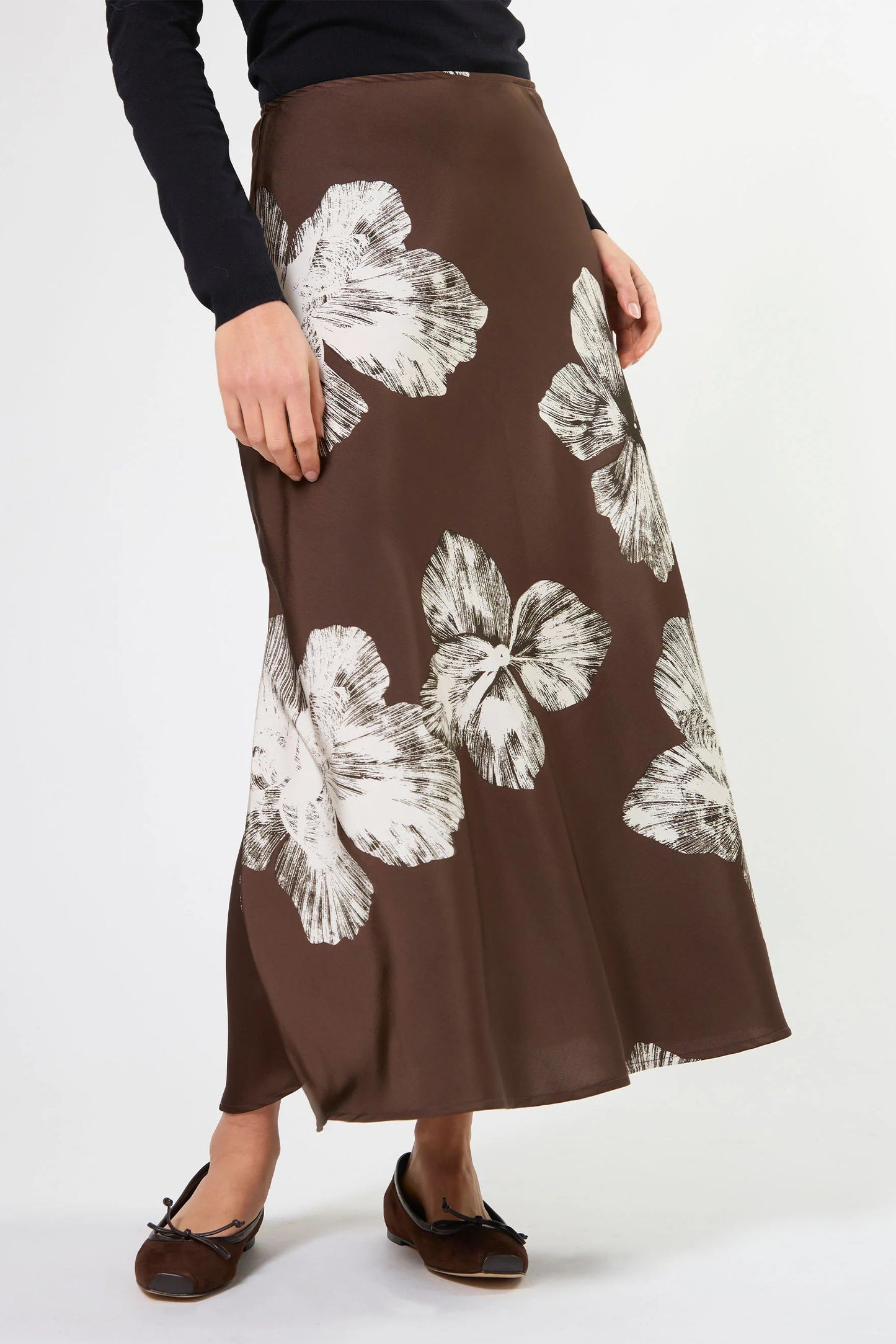STELLA + GEMMA CALLISTA SKIRT - COCOA BLOOMS - THE VOGUE STORE