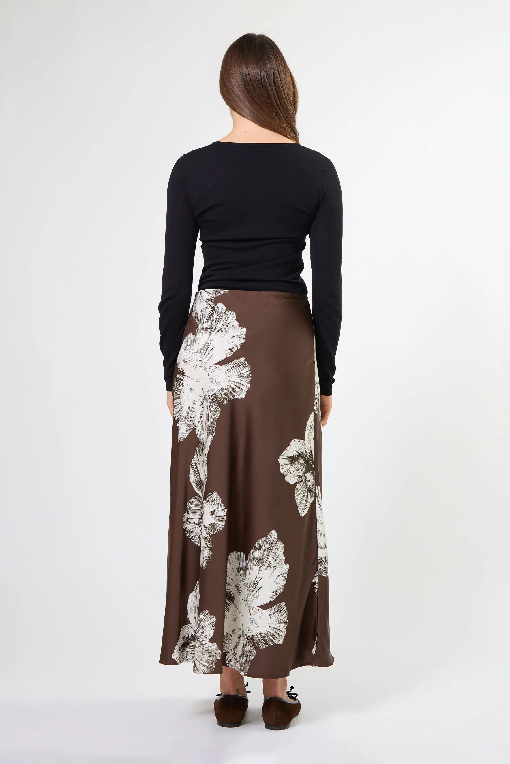 STELLA + GEMMA CALLISTA SKIRT - COCOA BLOOMS - THE VOGUE STORE