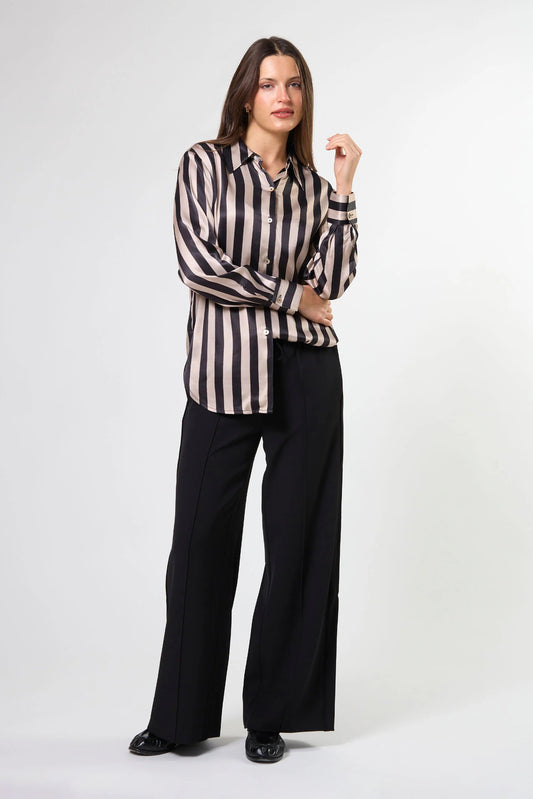 STELLA + GEMMA TILDA SHIRT - LIQUORICE - THE VOGUE STORE