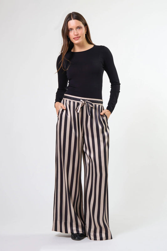 STELLA + GEMMA RUMI PANT - LIQUORICE - THE VOGUE STORE