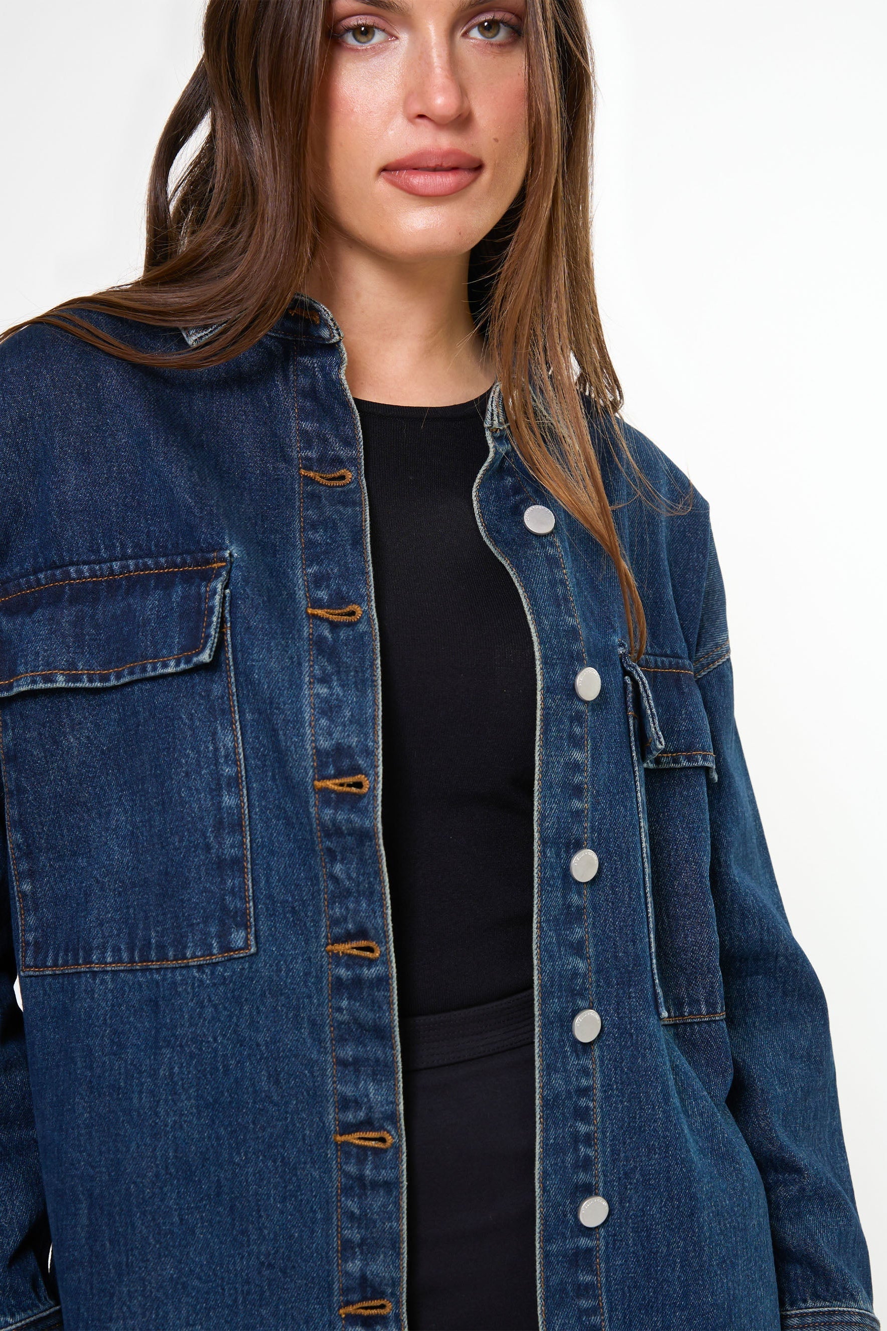 STELLA + GEMMA MARLOW SHIRT - DARK WASH - THE VOGUE STORE
