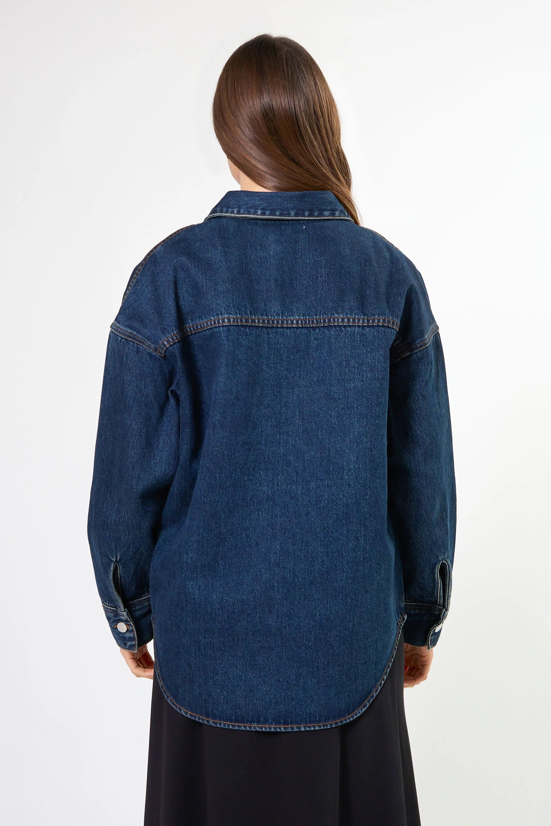 STELLA + GEMMA MARLOW SHIRT - DARK WASH - THE VOGUE STORE