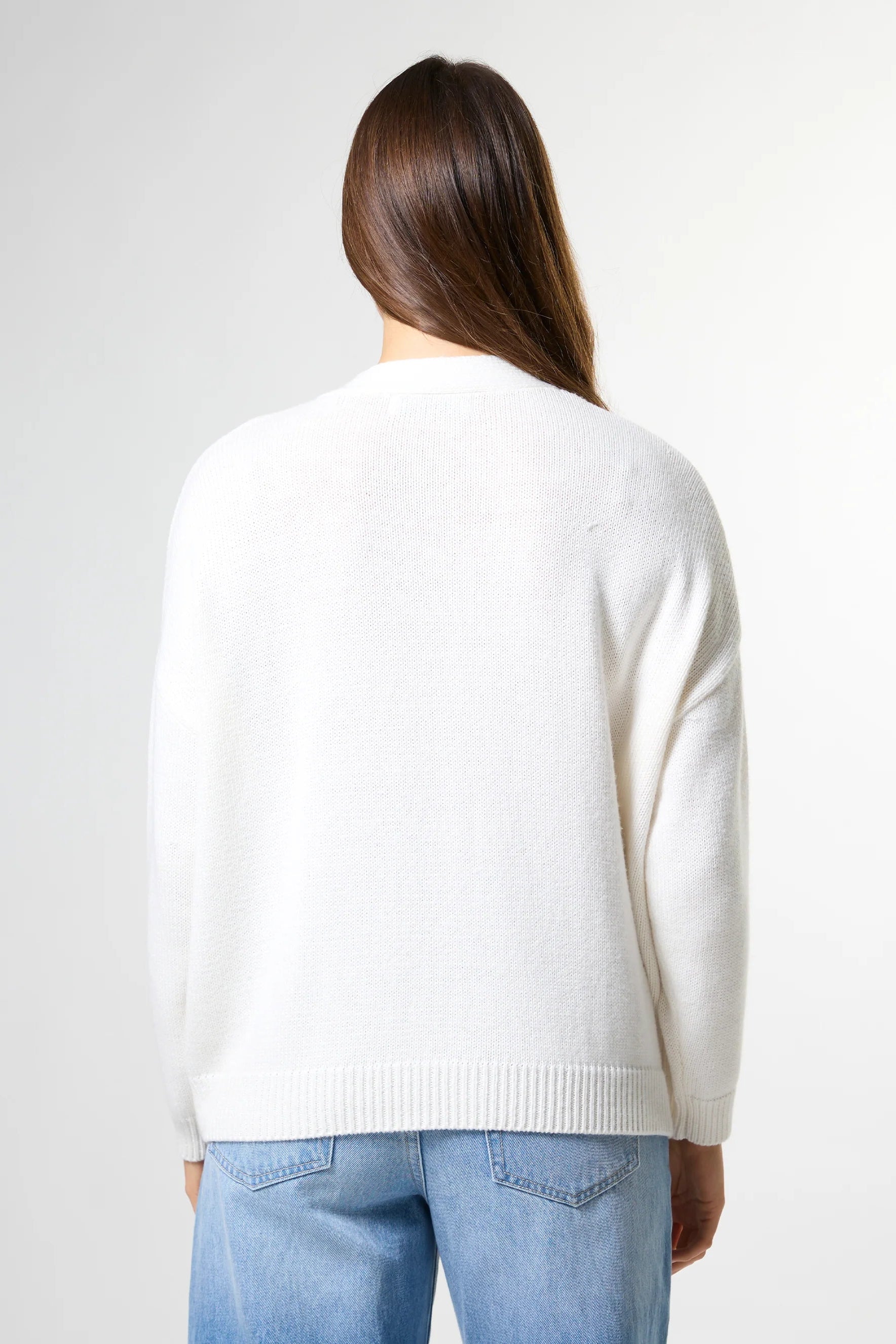 STELLA + GEMMA BENTLEY CARDIGAN - PEARL - THE VOGUE STORE