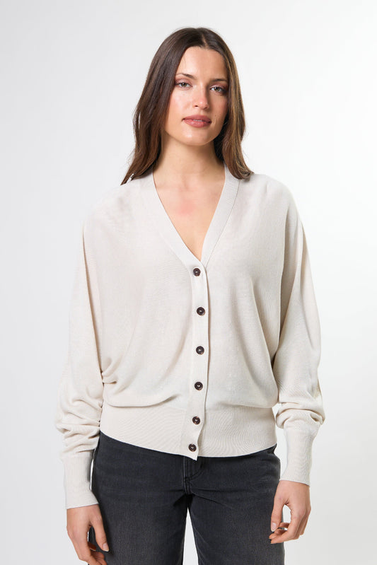 STELLA + GEMMA BLAKE CARDIGAN - PEARL - THE VOGUE STORE