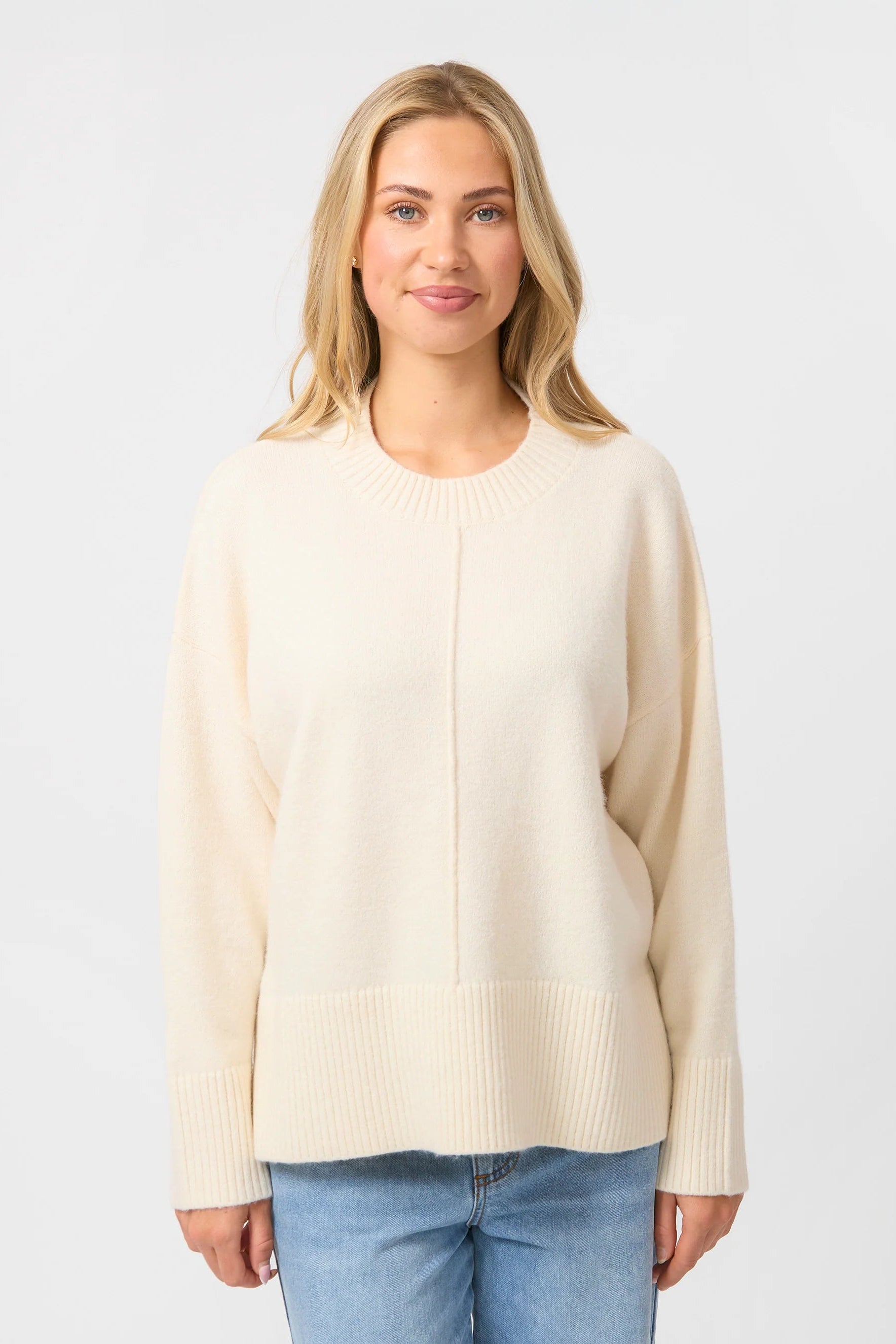 STELLA + GEMMA PIETER KNIT - IVORY - THE VOGUE STORE
