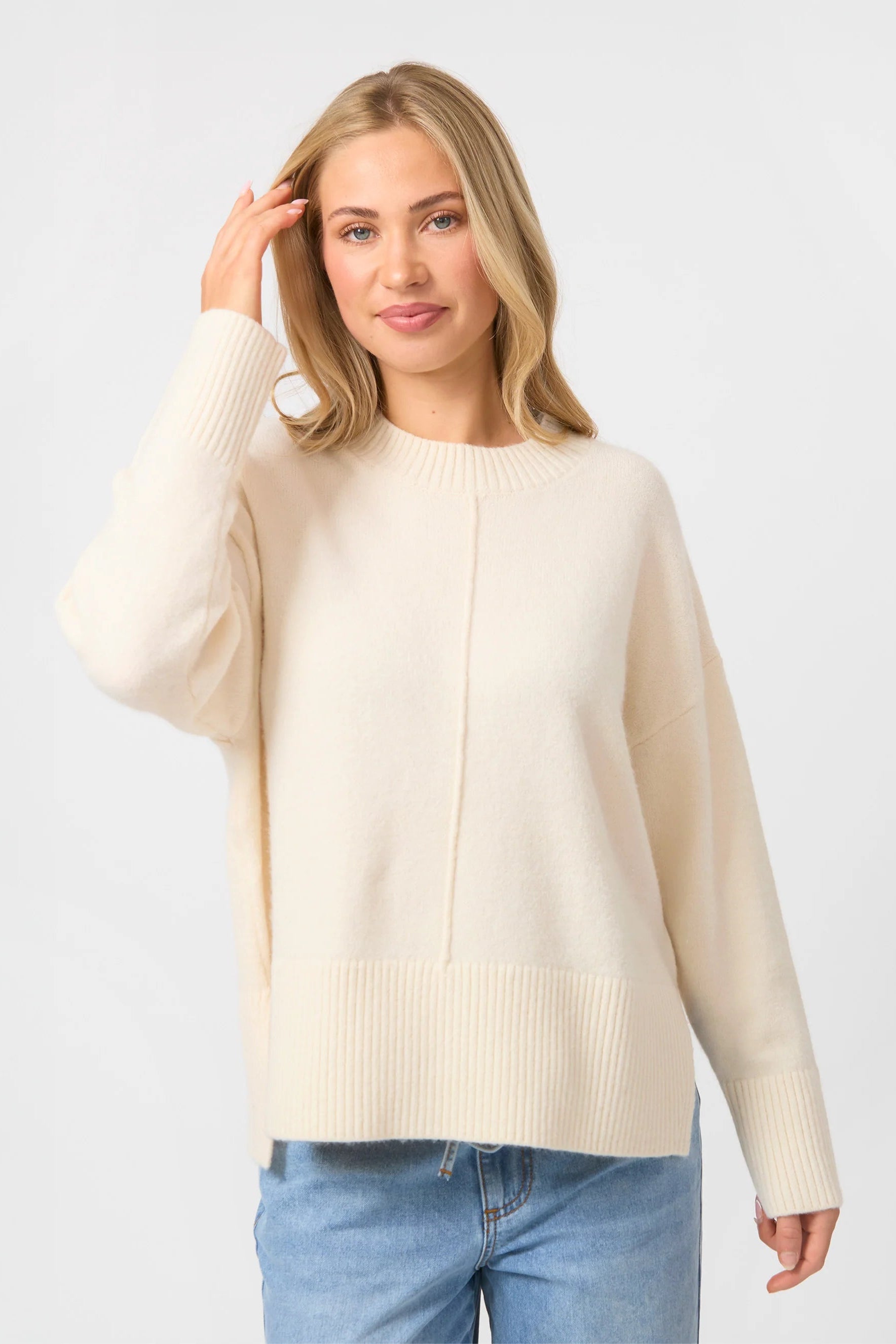 STELLA + GEMMA PIETER KNIT - IVORY - THE VOGUE STORE
