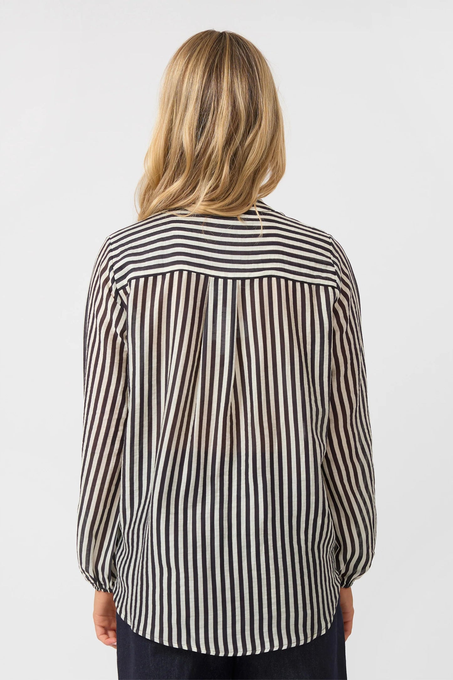 STELLA + GEMMA FAYE BLOUSE - BLACK AND WHITE STRIPE - THE VOGUE STORE