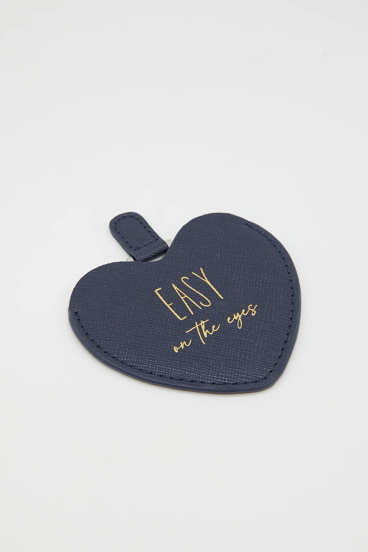 STELLA + GEMMA COMPACT MIRROR NAVY HEART