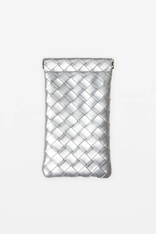 STELLA + GEMMA EYEGLASS CASE - SILVER - THE VOGUE STORE