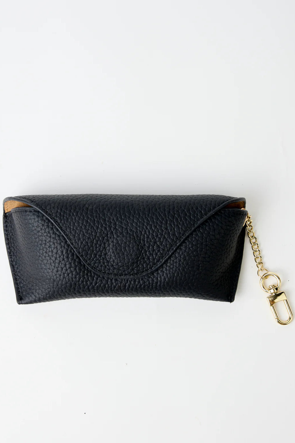 STELLA + GEMMA KEYCHAIN - BLACK LEATHER SUNGLASS CASE - THE VOGUE STORE