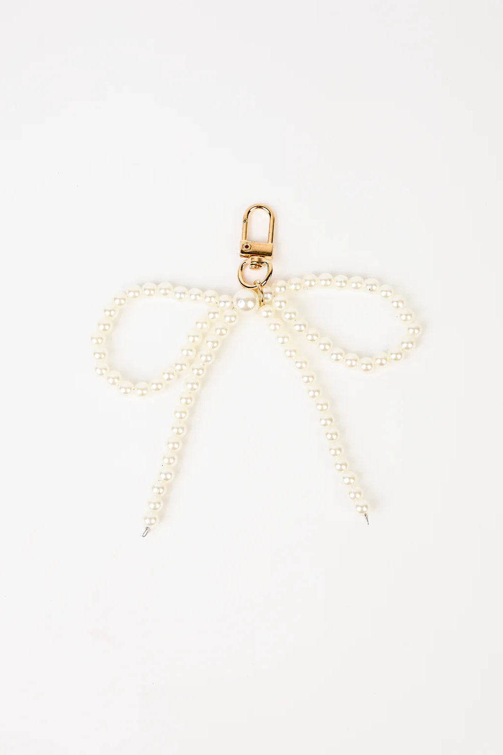 STELLA + GEMMA BAG/KEY CHARM - PEARL BOW - THE VOGUE STORE