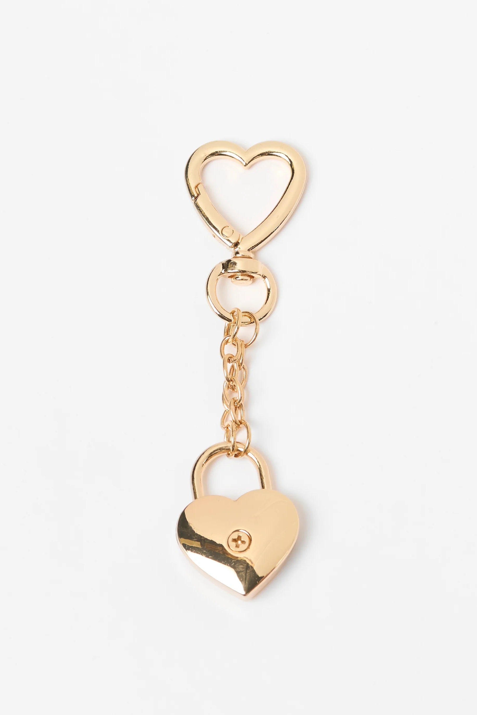 STELLA + GEMMA KEYCHAIN GOLD HEART LOCKET - THE VOGUE STORE
