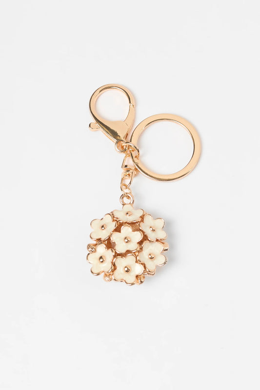 STELLA + GEMMA KEYCHAIN GOLD FLOWER BALL - THE VOGUE STORE