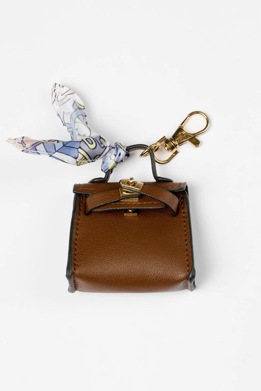 STELLA + GEMMA KEYCHAIN CHOCOLATE MINI KELLY BAG