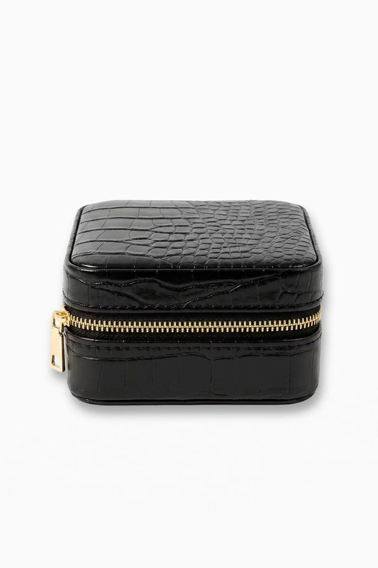 STELLA + GEMMA JEWEL BOX BLACK CROC SQUARE - THE VOGUE STORE
