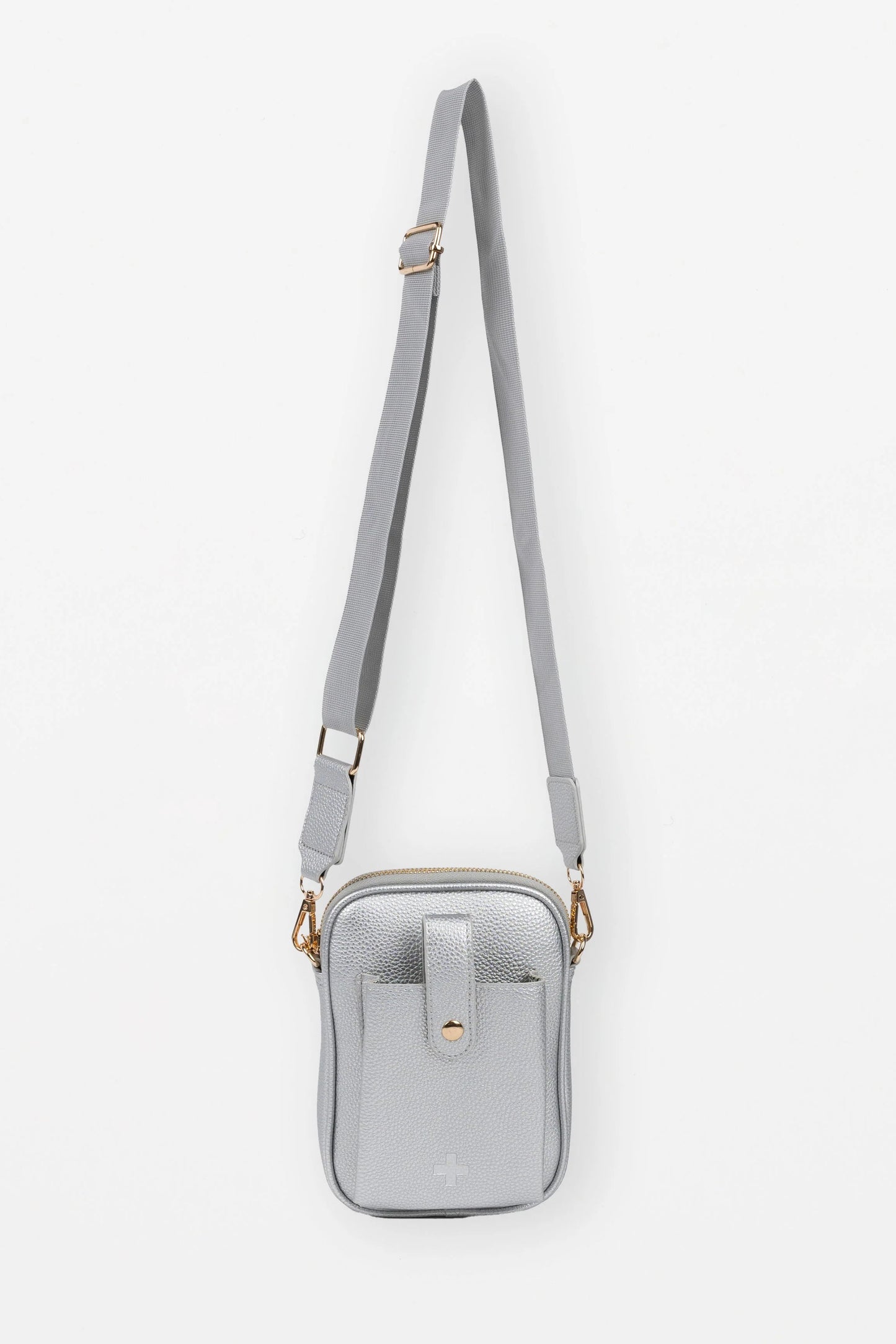 STELLA + GEMMA MALTA CROSS BODY MOBILE BAG - SILVER - THE VOGUE STORE