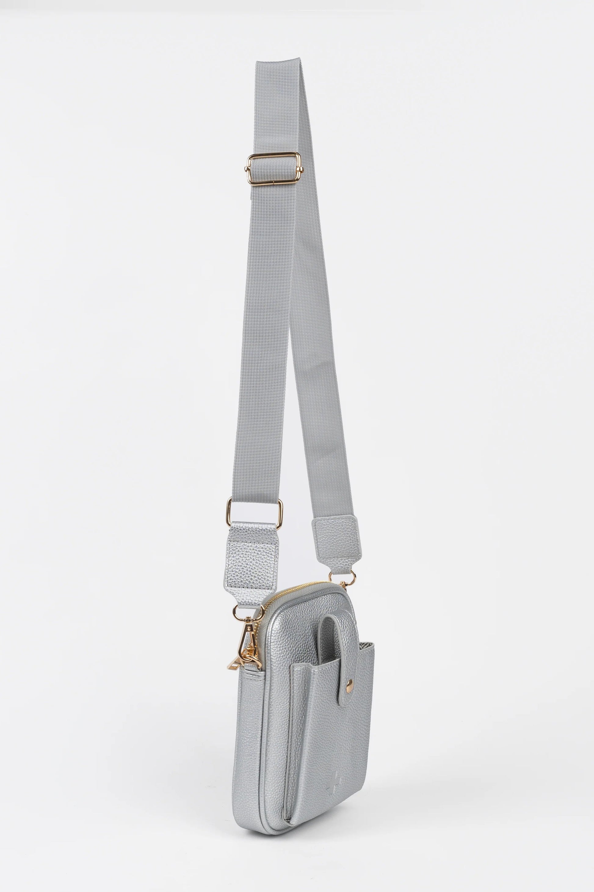 STELLA + GEMMA MALTA CROSS BODY MOBILE BAG - SILVER - THE VOGUE STORE