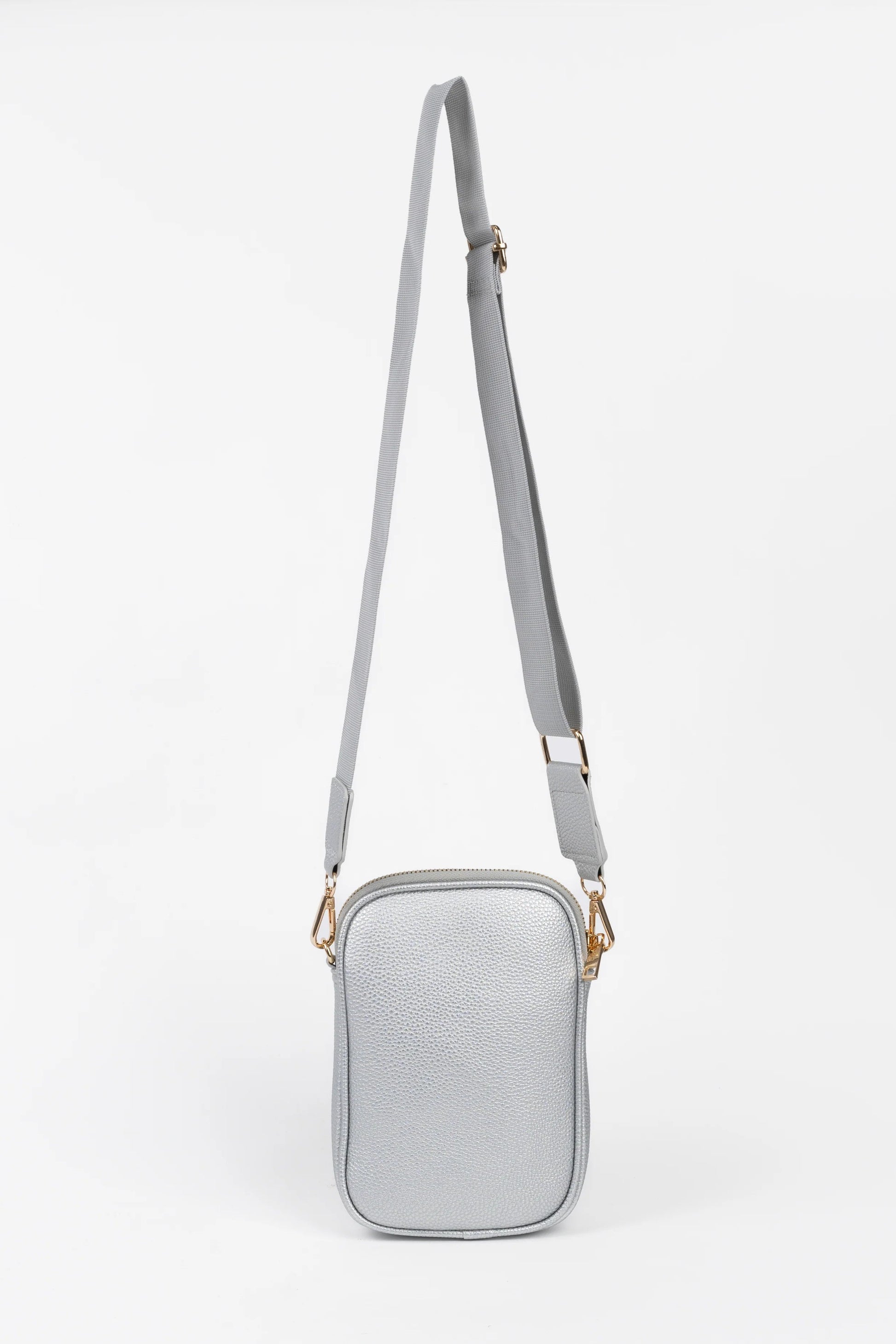STELLA + GEMMA MALTA CROSS BODY MOBILE BAG - SILVER - THE VOGUE STORE