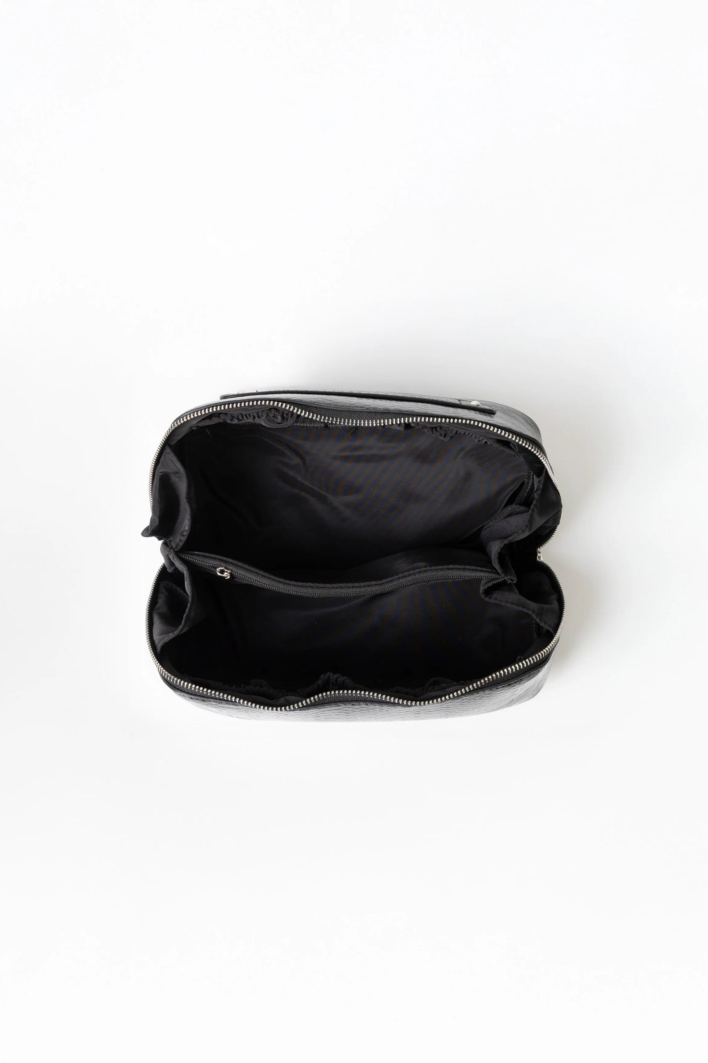  STELLA + GEMMA VOYAGE COSMETIC BAG - BLACK CROC- THE VOGUE STORE