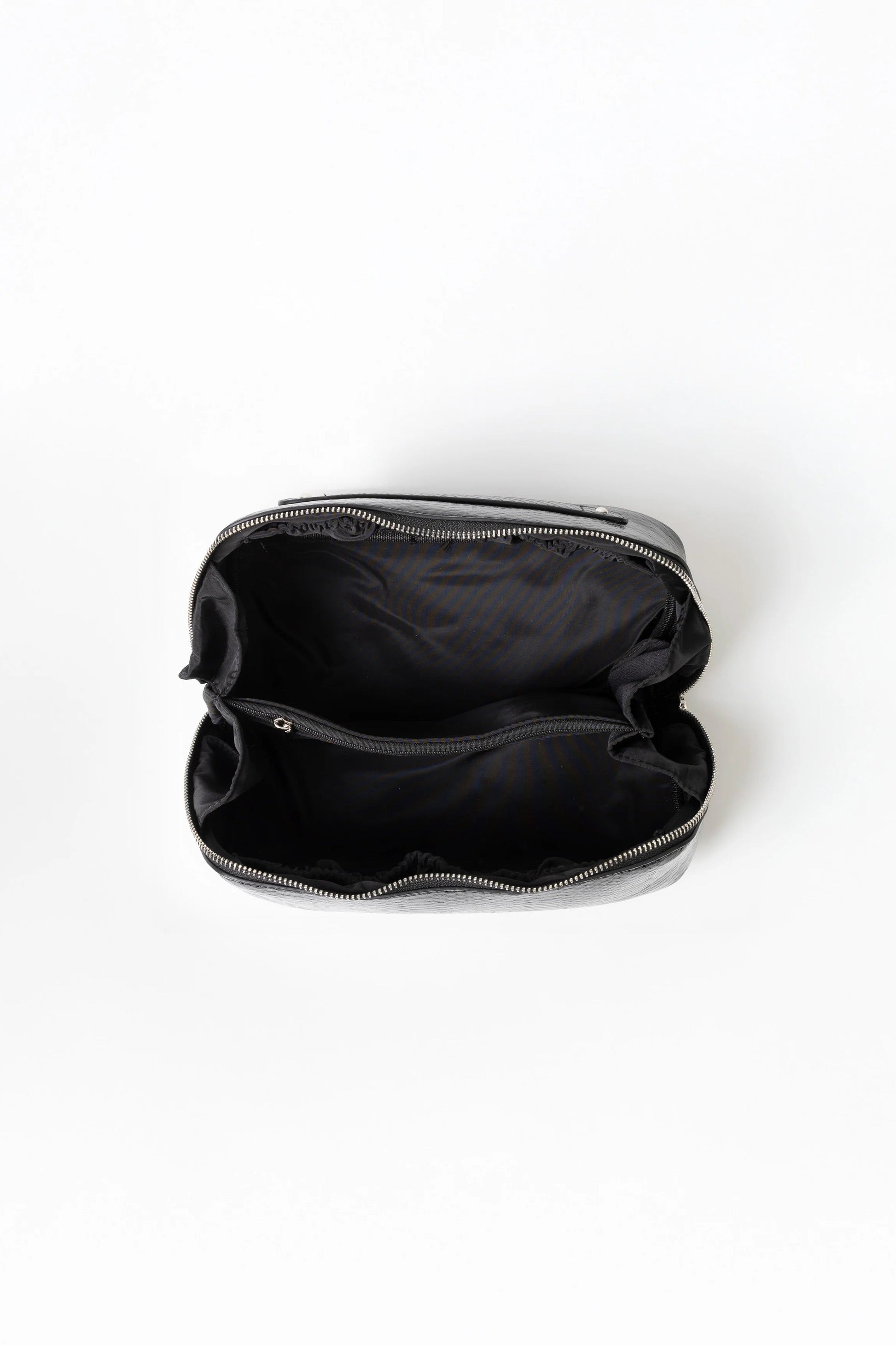  STELLA + GEMMA VOYAGE COSMETIC BAG - BLACK CROC- THE VOGUE STORE