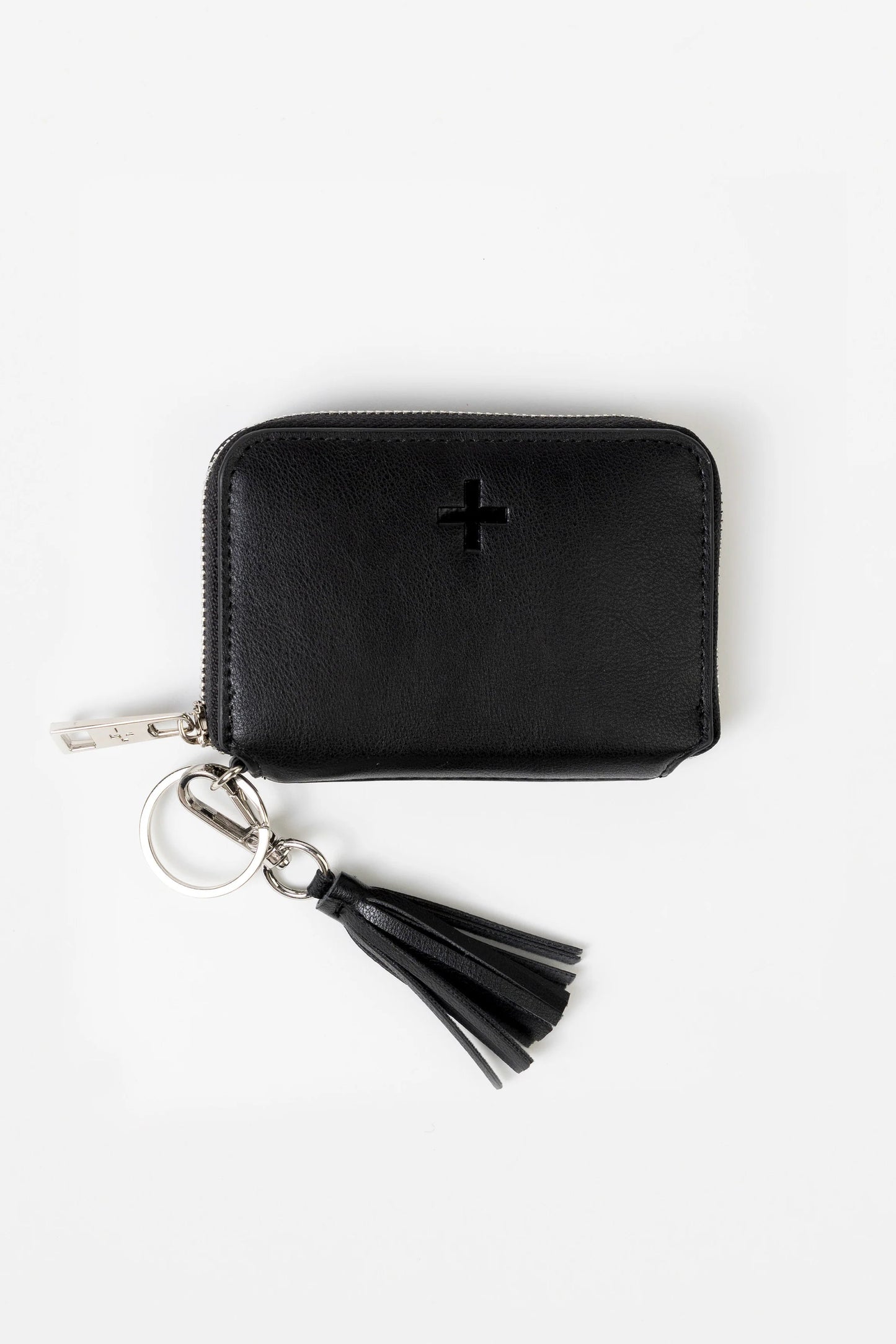 STELLA + GEMMA LUXELET TASSLE PURSE - BLACK - THE VOGUE STORE