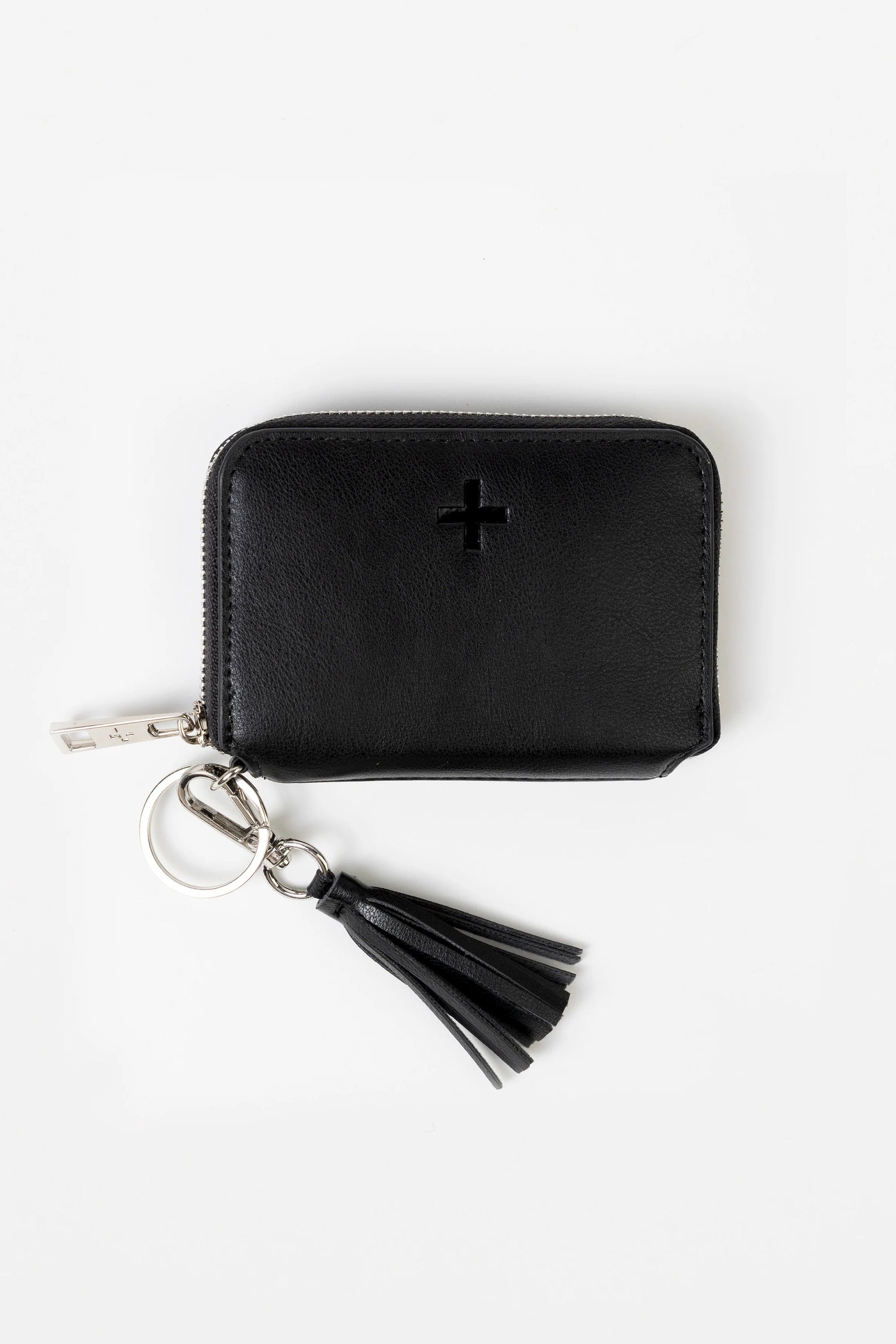 STELLA + GEMMA LUXELET TASSLE PURSE - BLACK - THE VOGUE STORE