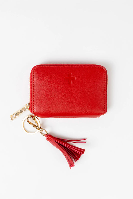 STELLA + GEMMA LUXELET TASSLE PURSE - RED - THE VOGUE STORE