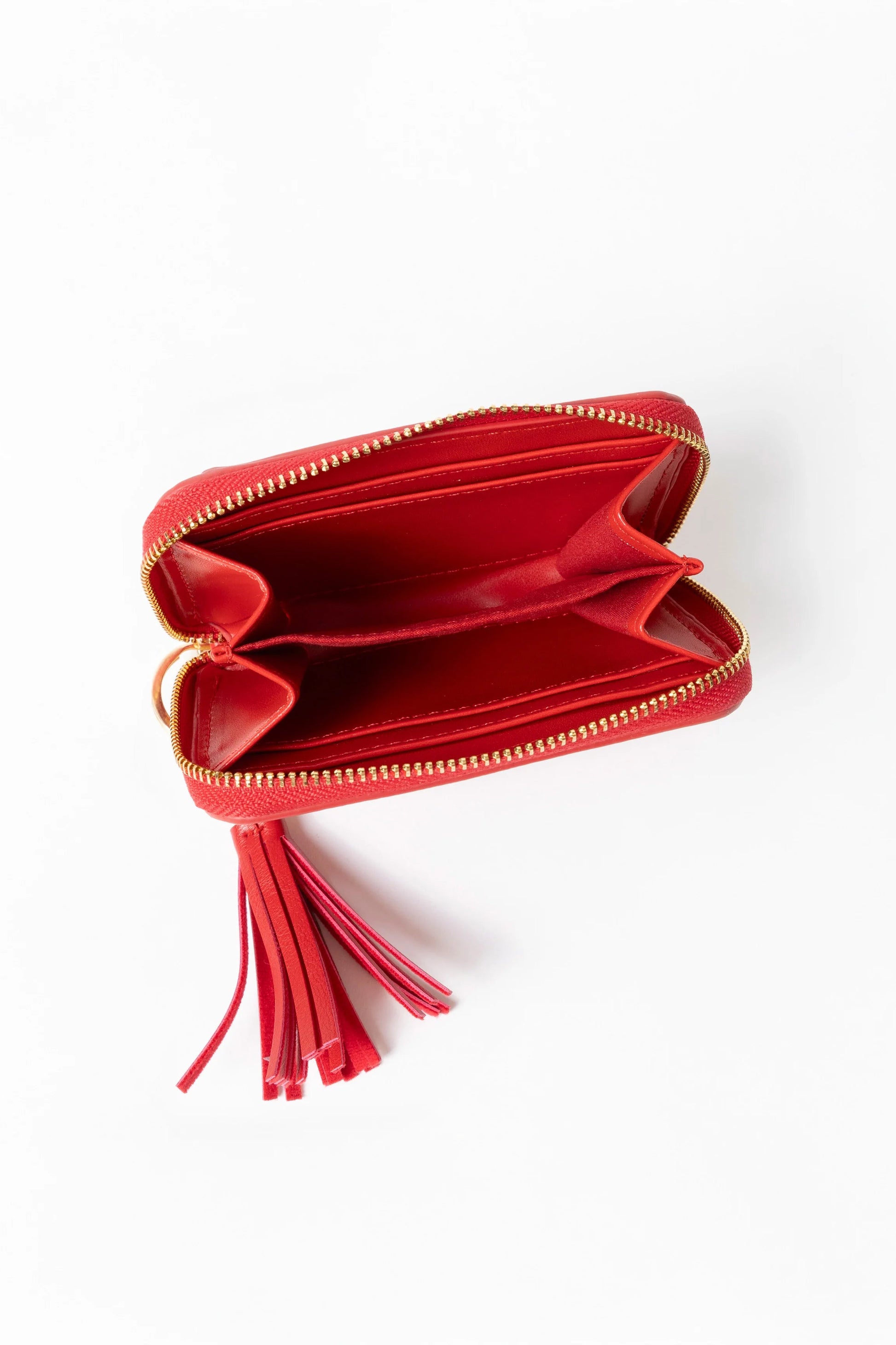 STELLA + GEMMA LUXELET TASSLE PURSE - RED - THE VOGUE STORE