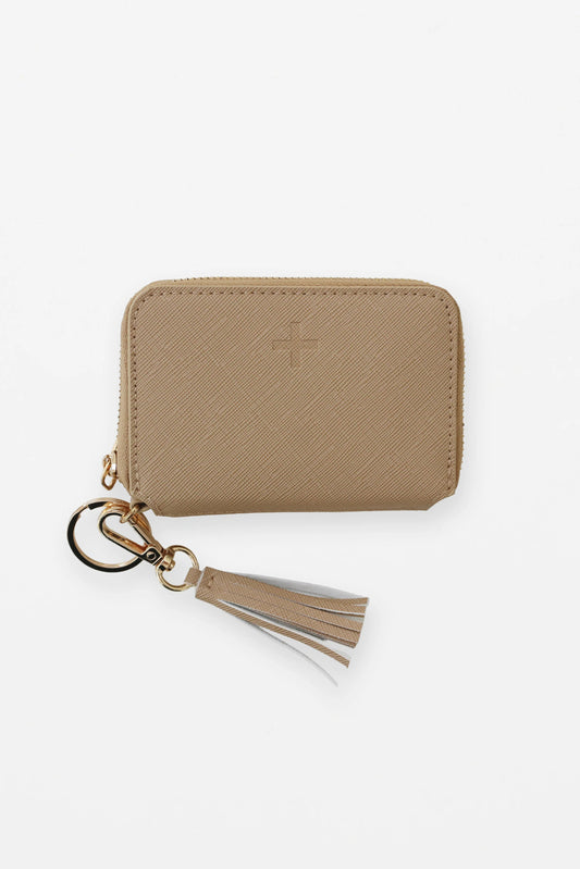 STELLA + GEMMA LUXELET TASSLE PURSE - CAMEL - THE VOGUE STORE