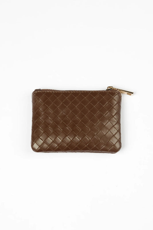 STELLA + GEMMA LOGO COIN PURSE ESPRESSO - THE VOGUE STORE