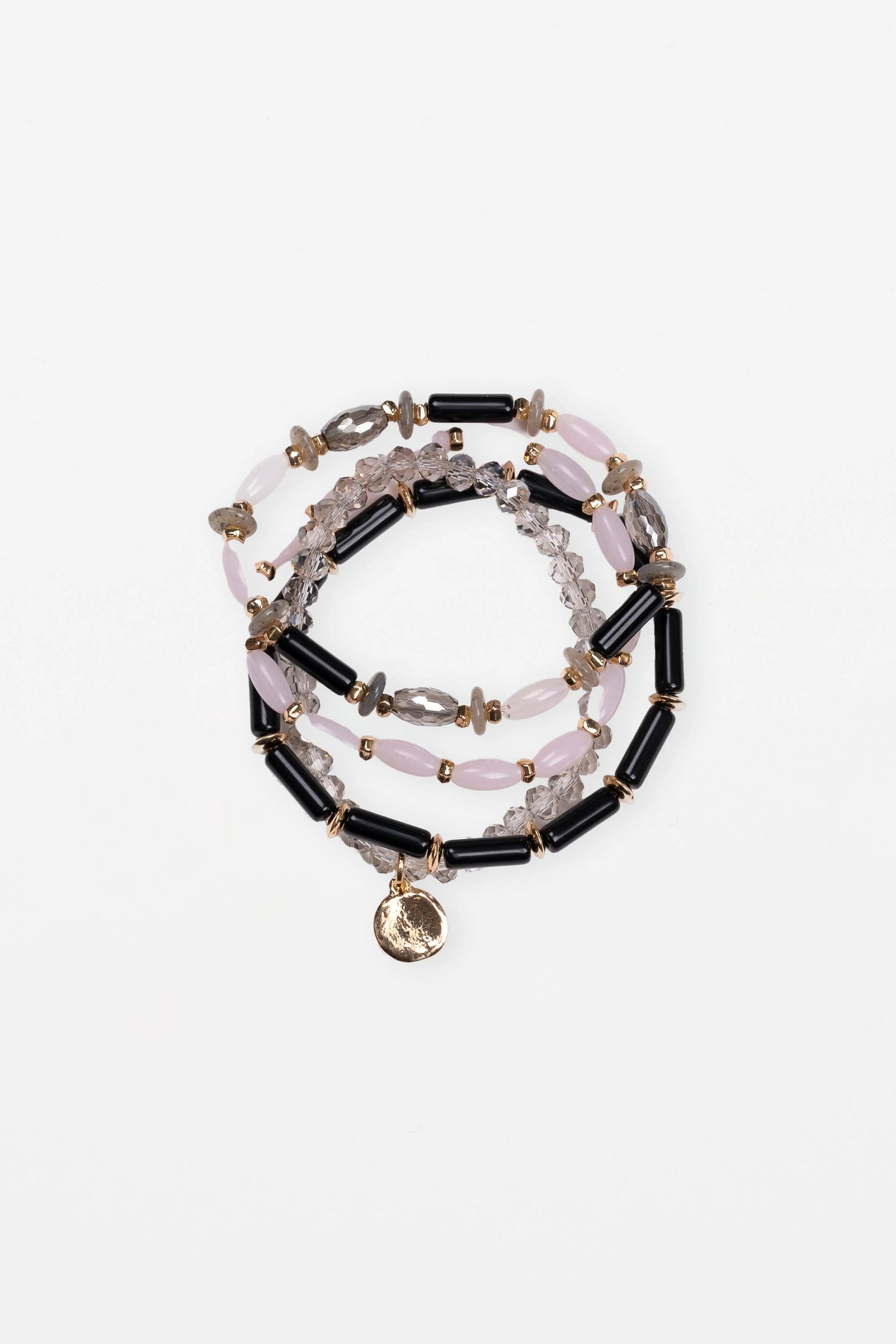 STELLA + GEMMA BRACELET SET OF 4 MULTI BEADS - PINK PASTEL - THE VOGUE STORE