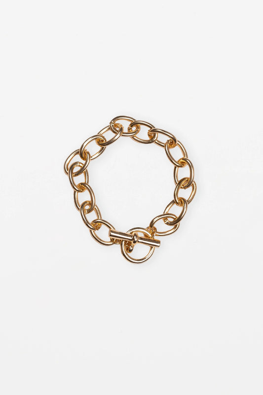 STELLA + GEMMA BRACELT - GOLD CHUNKY FOB - THE VOGUE STORE