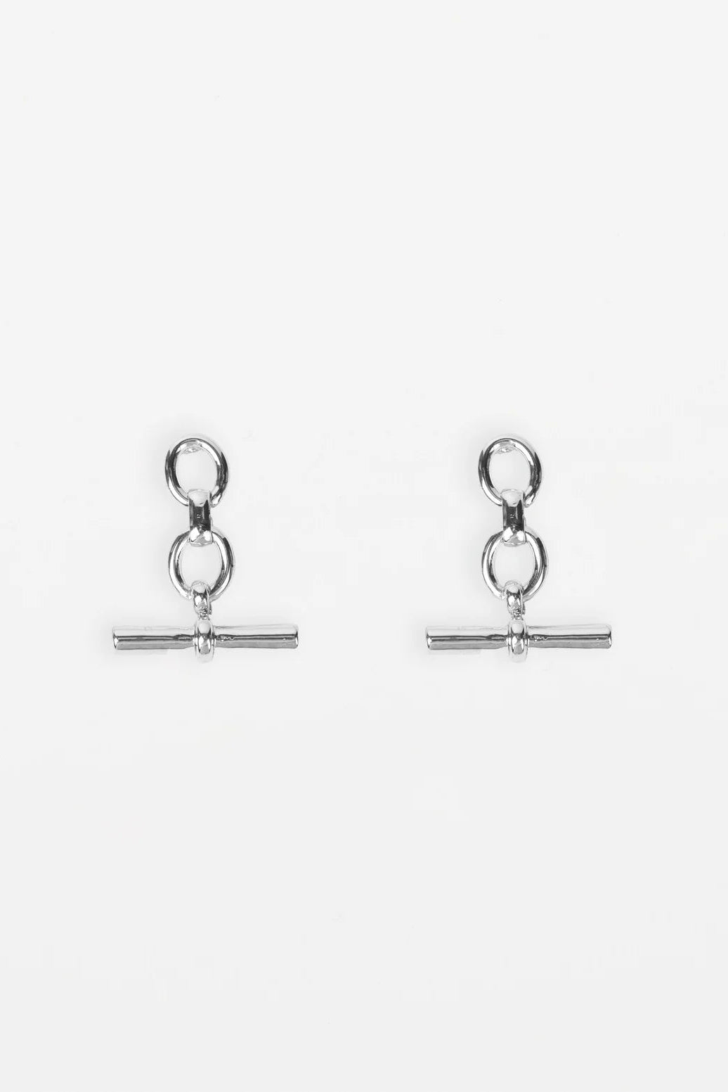 STELLA + GEMMA EARRINGS - SILVER CHUNKY FOB - THE VOGUE STORE