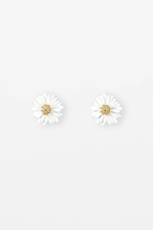 STELLA + GEMMA EARRING - WHITE DAISY - THE VOGUE STORE