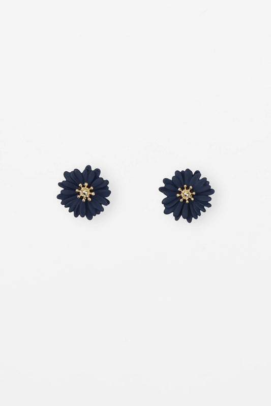 STELLA + GEMMA EARRING - NAVY DAISY - THE VOGUE STORE