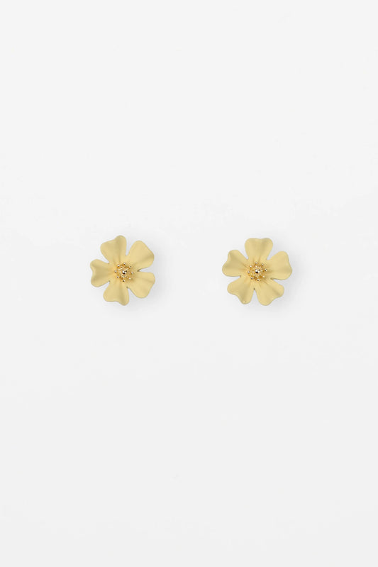 STELLA + GEMMA EARRING - ITALIAN STRAW PETAL - THE VOGUE STORE