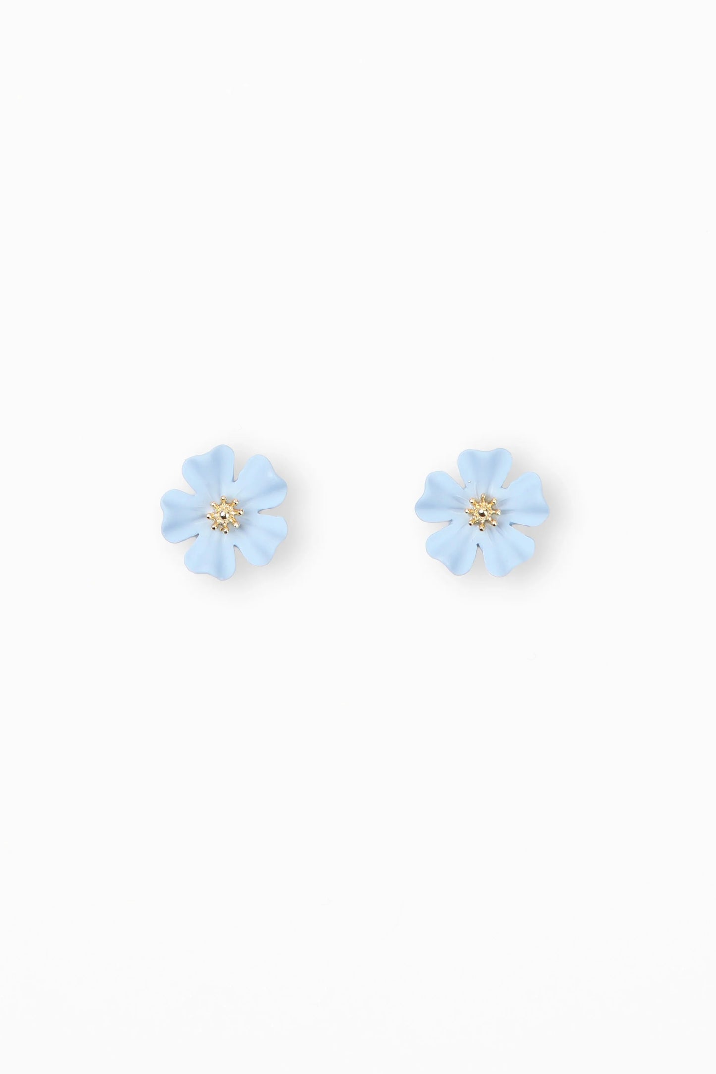 STELLA + GEMMA EARRING - LIGHT MILK BLUE PETAL - THE VOGUE STORE