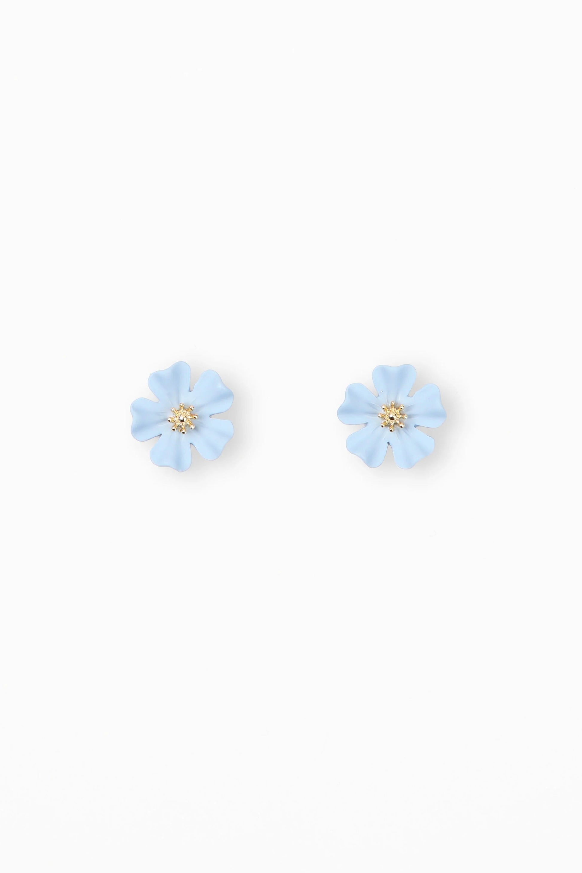 STELLA + GEMMA EARRING - LIGHT MILK BLUE PETAL - THE VOGUE STORE