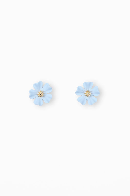 STELLA + GEMMA EARRING - LIGHT MILK BLUE PETAL - THE VOGUE STORE