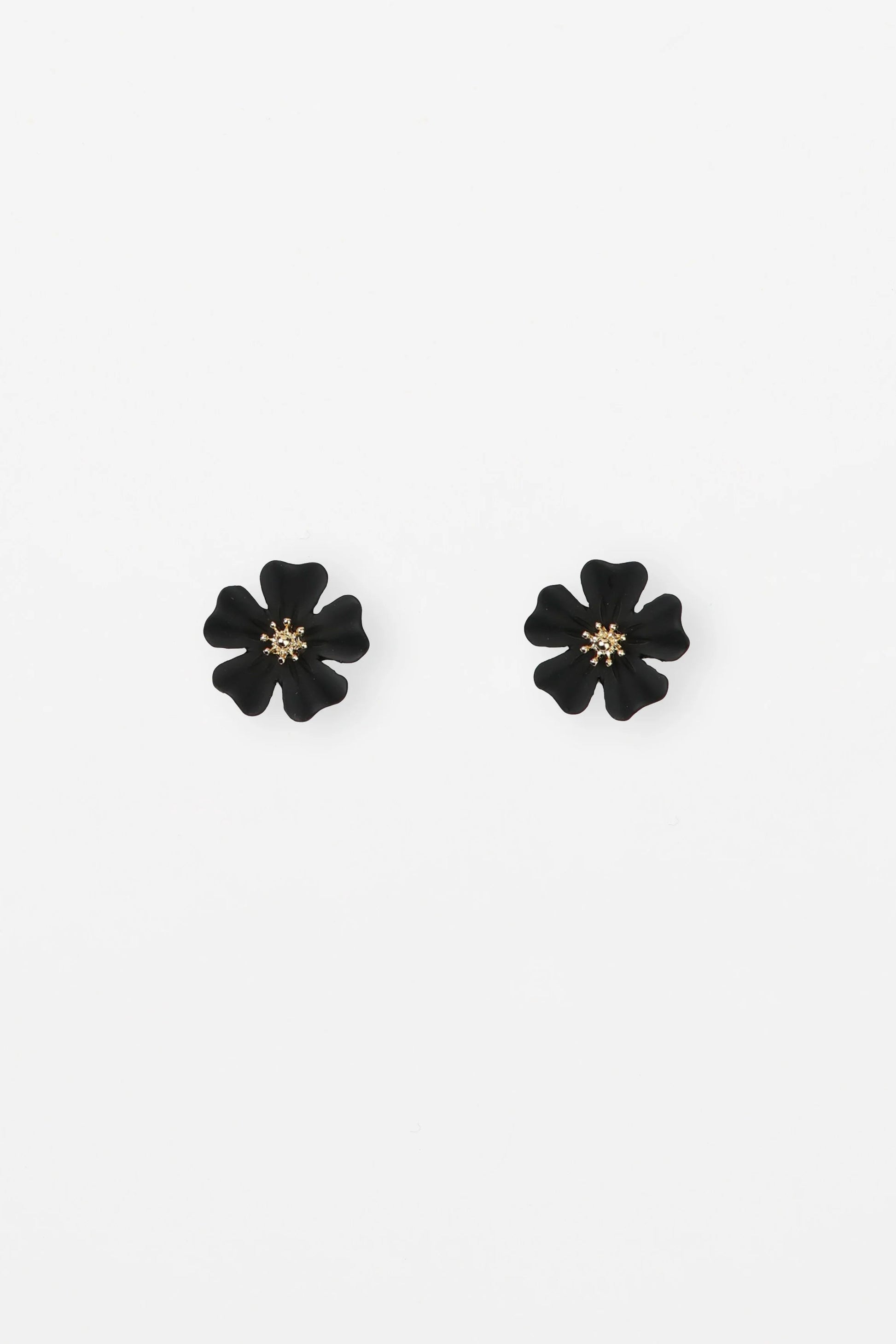 STELLA + GEMMA EARRING - BLACK PETAL - THE VOGUE STORE