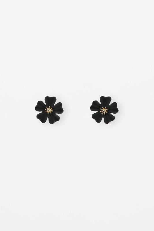 STELLA + GEMMA EARRING - BLACK PETAL - THE VOGUE STORE