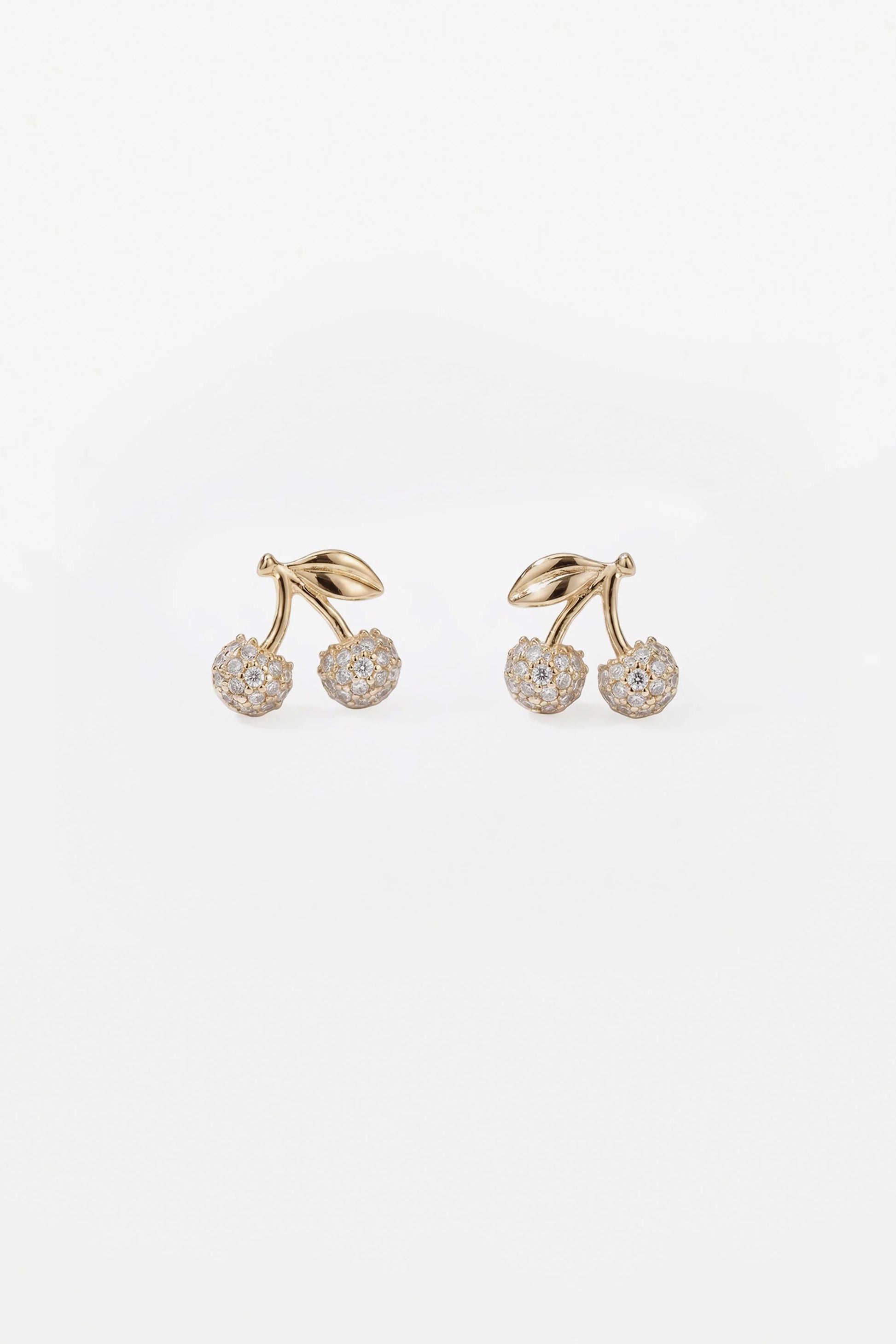 STELLA + GEMMA EARRINGS - GOLD CRYSTAL CHERRIES - THE VOGUE STORE