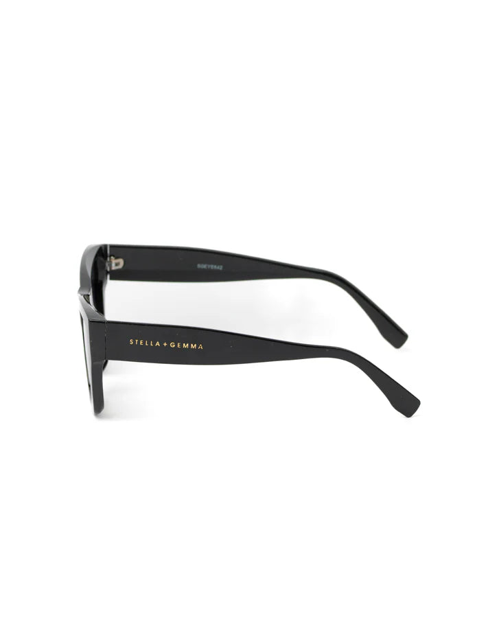 STELLA + GEMMA SUNGLASSES - PAIGE BLACK - THE VOGUE STORE