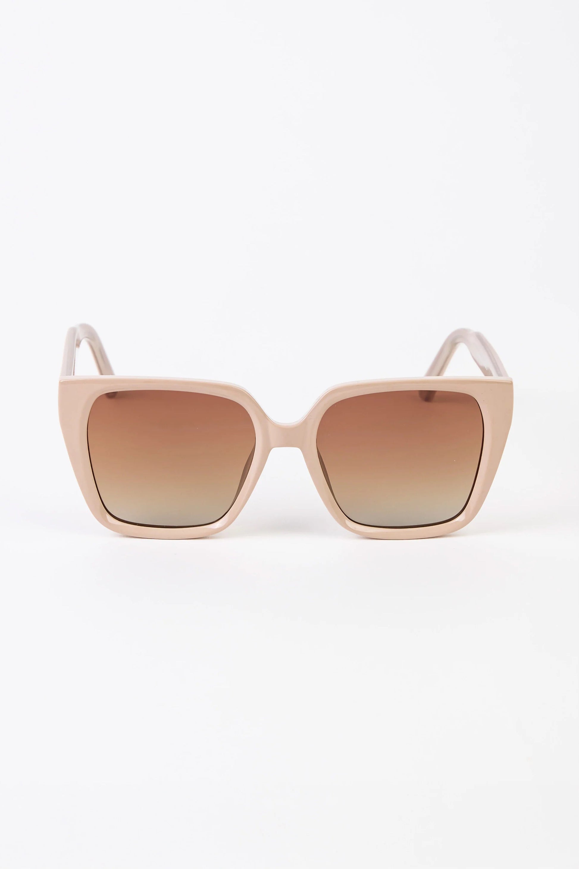 STELLA + GEMMA SUNGLASS - ASHLING CREAMY BROWN - THE VOGUE STORE