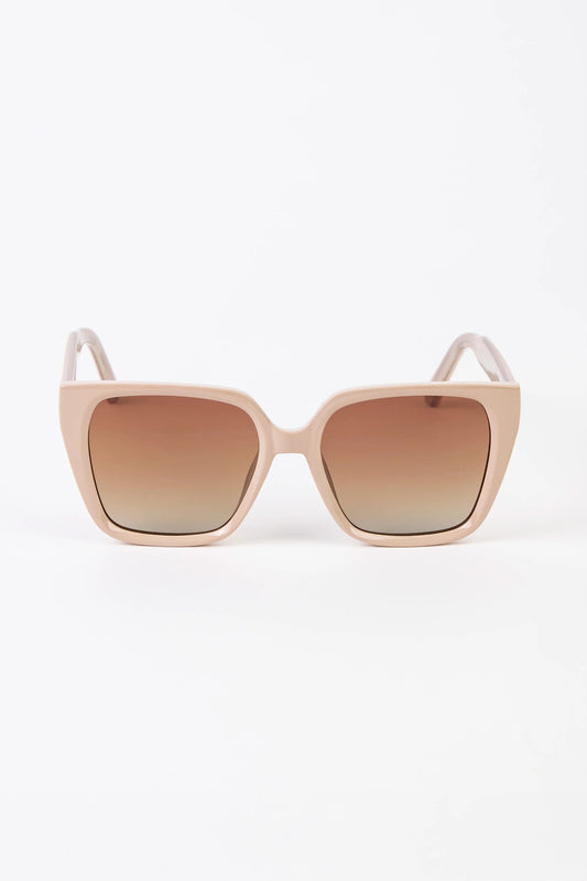 STELLA + GEMMA SUNGLASS - ASHLING CREAMY BROWN - THE VOGUE STORE