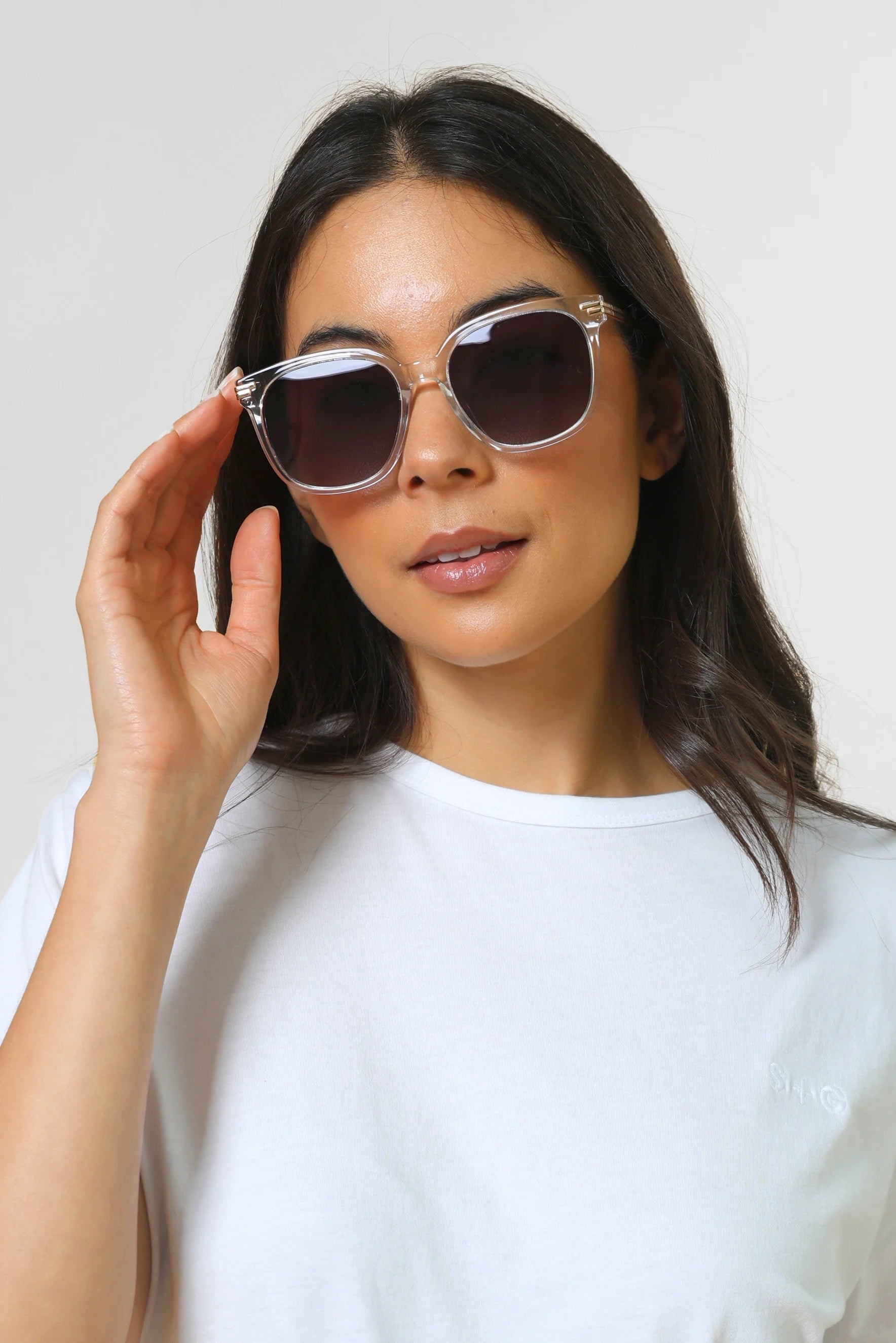 STELLA + GEMMA SUNGLASS - JUDY CLEAR - THE VOGUE STORE