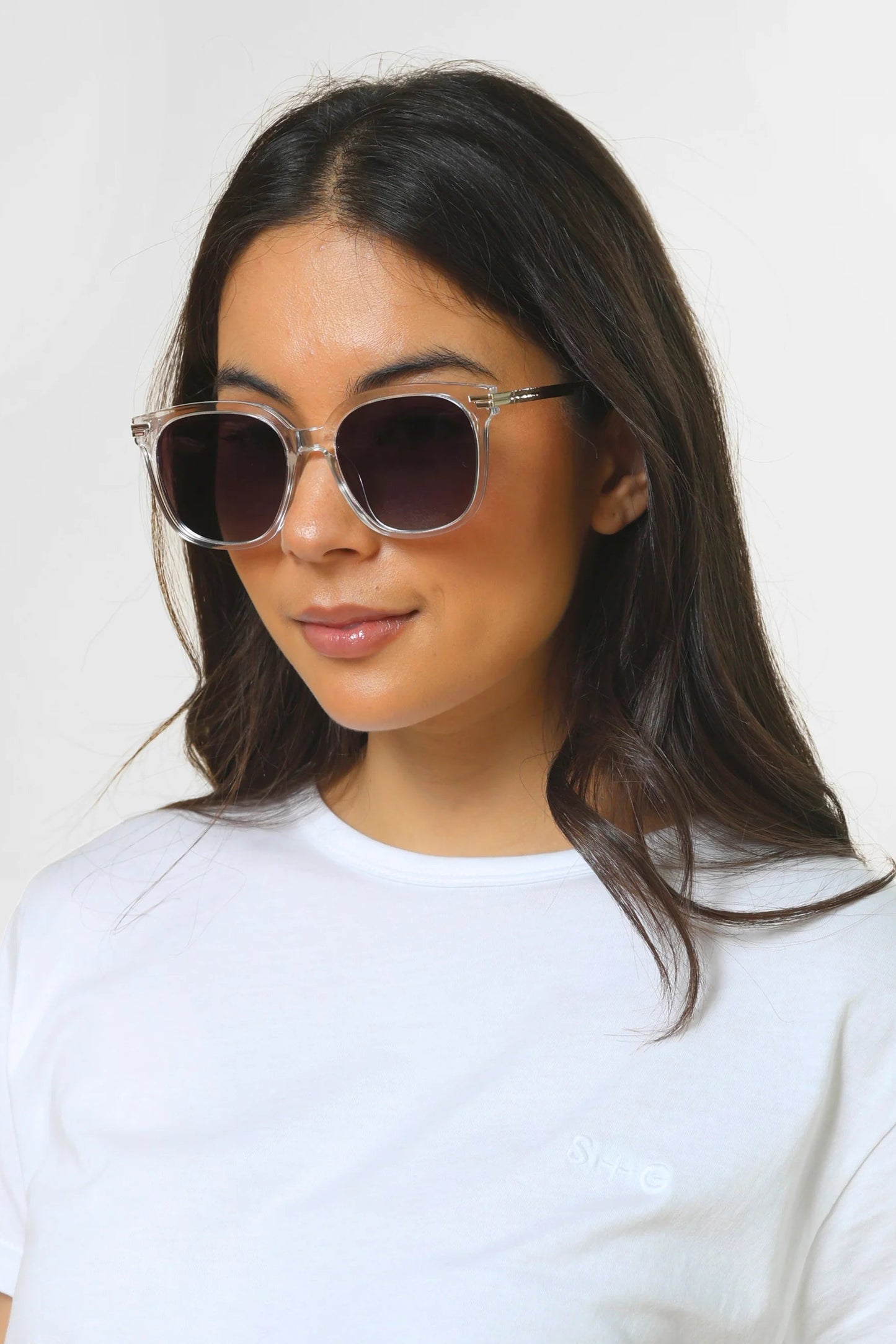 STELLA + GEMMA SUNGLASSES - JUDY CLEAR - THE VOGUE STORE
