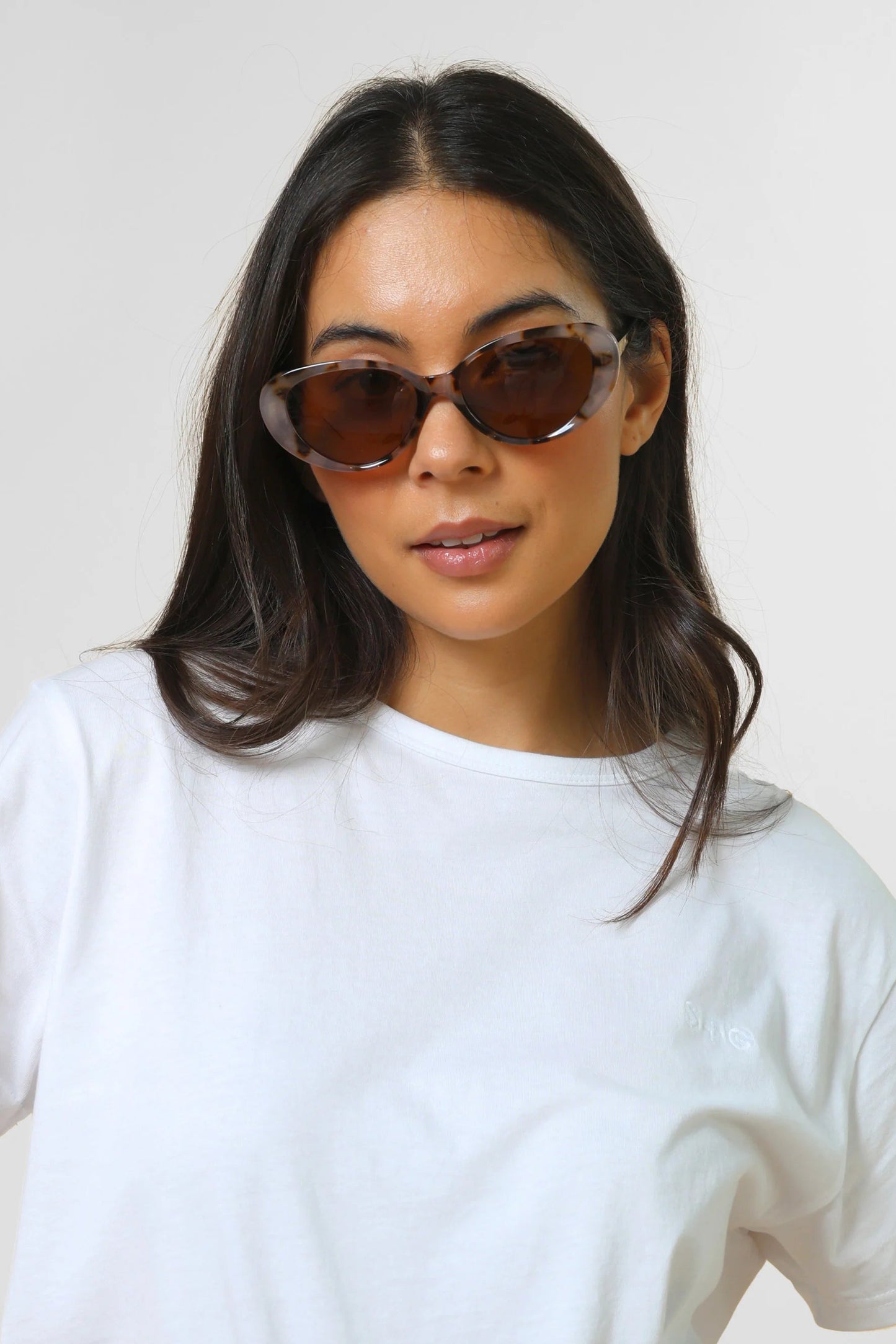 STELLA + GEMMA SUNGLASSES - SAHARA MARBLE TORT - THE VOGUE STORE