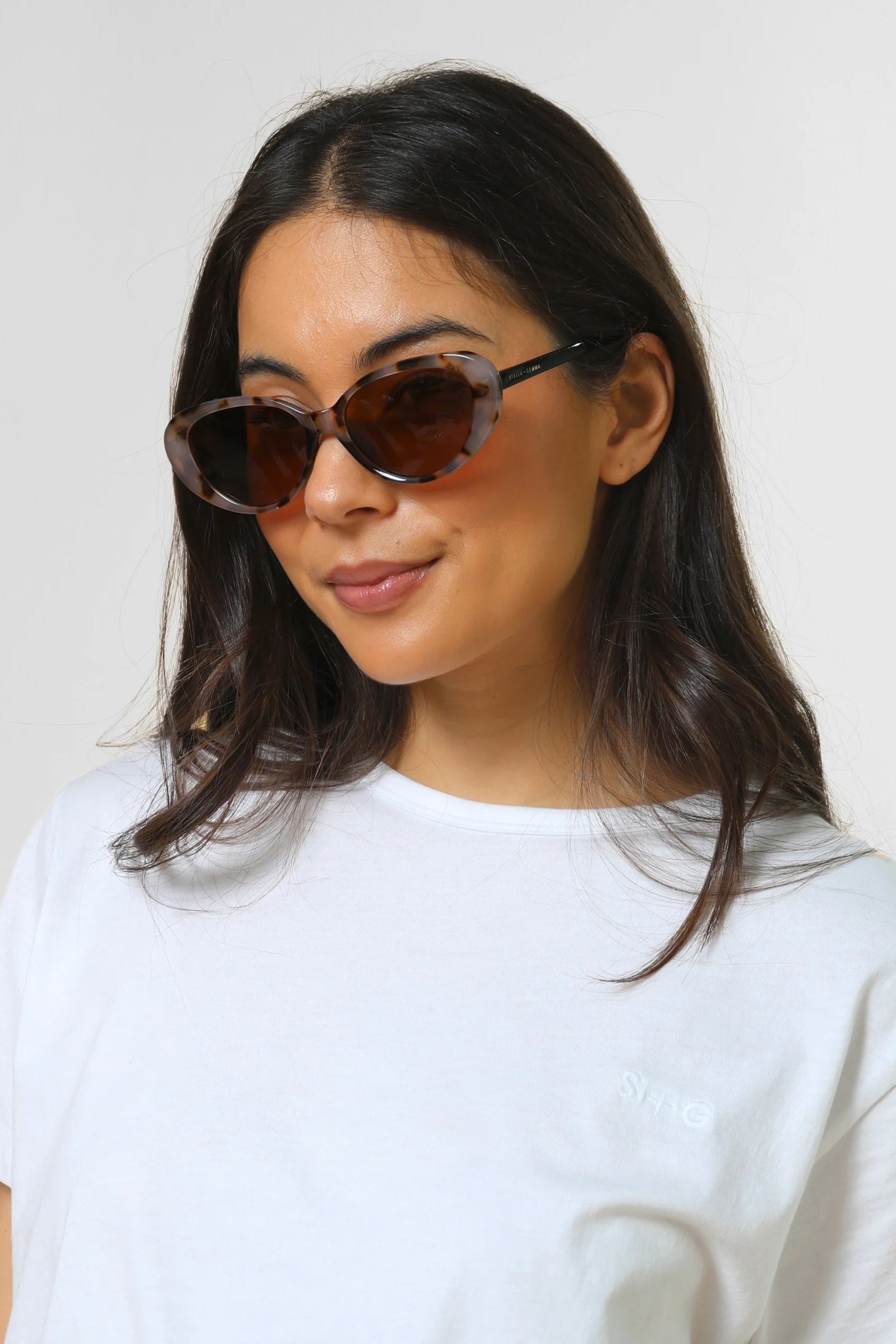 STELLA + GEMMA SUNGLASSES - SAHARA MARBLE TORT - THE VOGUE STORE