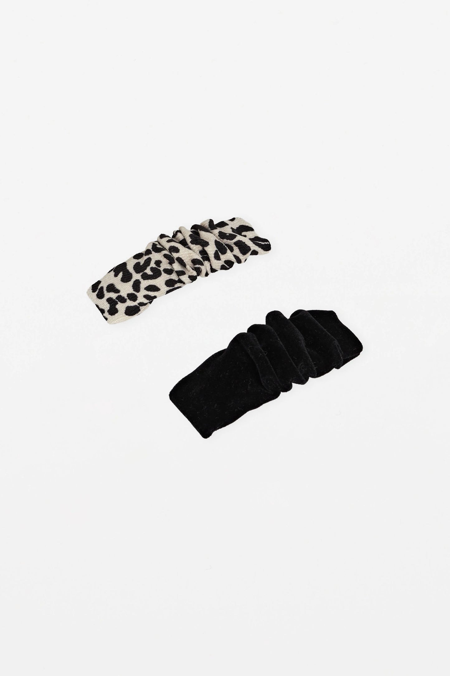 STELLA + GEMMA CLIP SET 2 BLACK/LEOPARD - THE VOGUE STORE